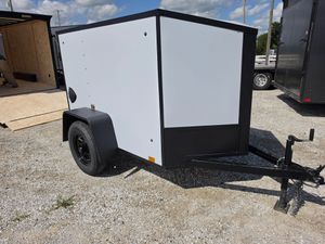 2027 Discovery Rover 4×6 Enclosed Trailer – Matte White Metallic (031231)