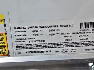 2026 H&H 7x18 Flat Top V‑Nose Enclosed Trailer (613621)