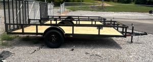 6.5X14 SQUARE TUBINF FLAT UTILITY TRAILER