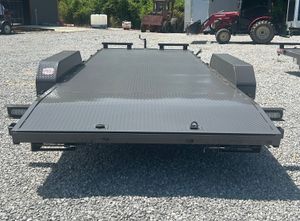 82X20 DELUXE CAR HAULER 7 K W/WINCH PLATE GRAY 5