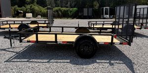 77X12 ANGLE IRON DOVETAIL UTILITY TRAILER