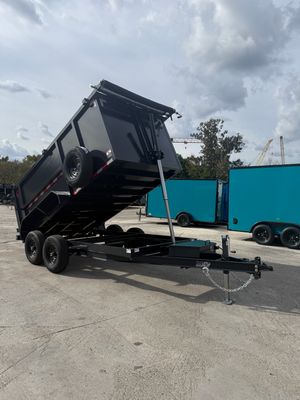 New 2026 AMP 6 x 12 High Side Dump Trailer 10k GVWR