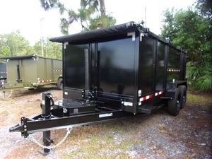 New 2025 AMP 7 x 14 High Side Dump Trailer 16k GVWR