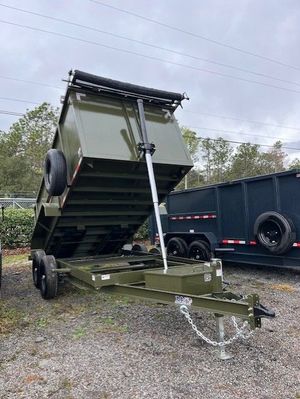 New 2026 AMP 6 x 12 High Side Dump Trailer 10k GVWR