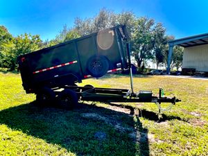 New 2026 AMP 6 x 12 High Side Dump Trailer 10k GVWR